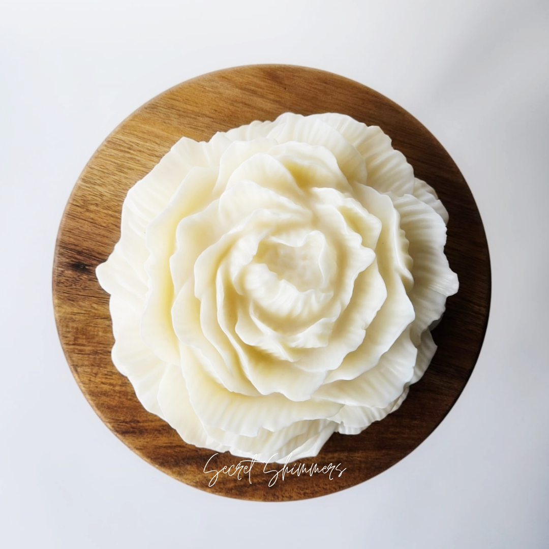 Large Scented Candle Wedding Centrepiece - Flower