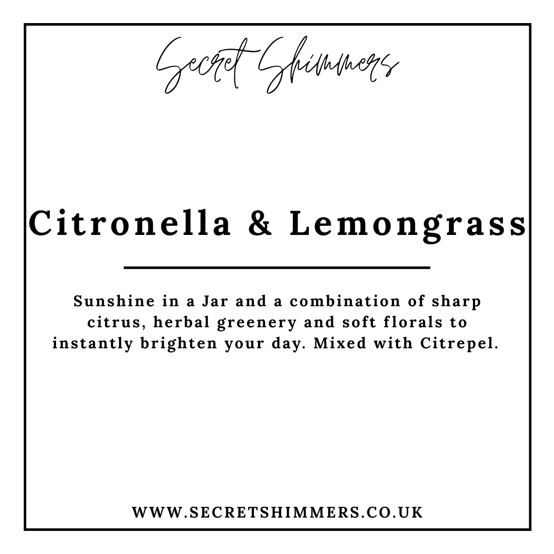 Citronella & Lemongrass Candles with Citrepel for indoor and outdoor living