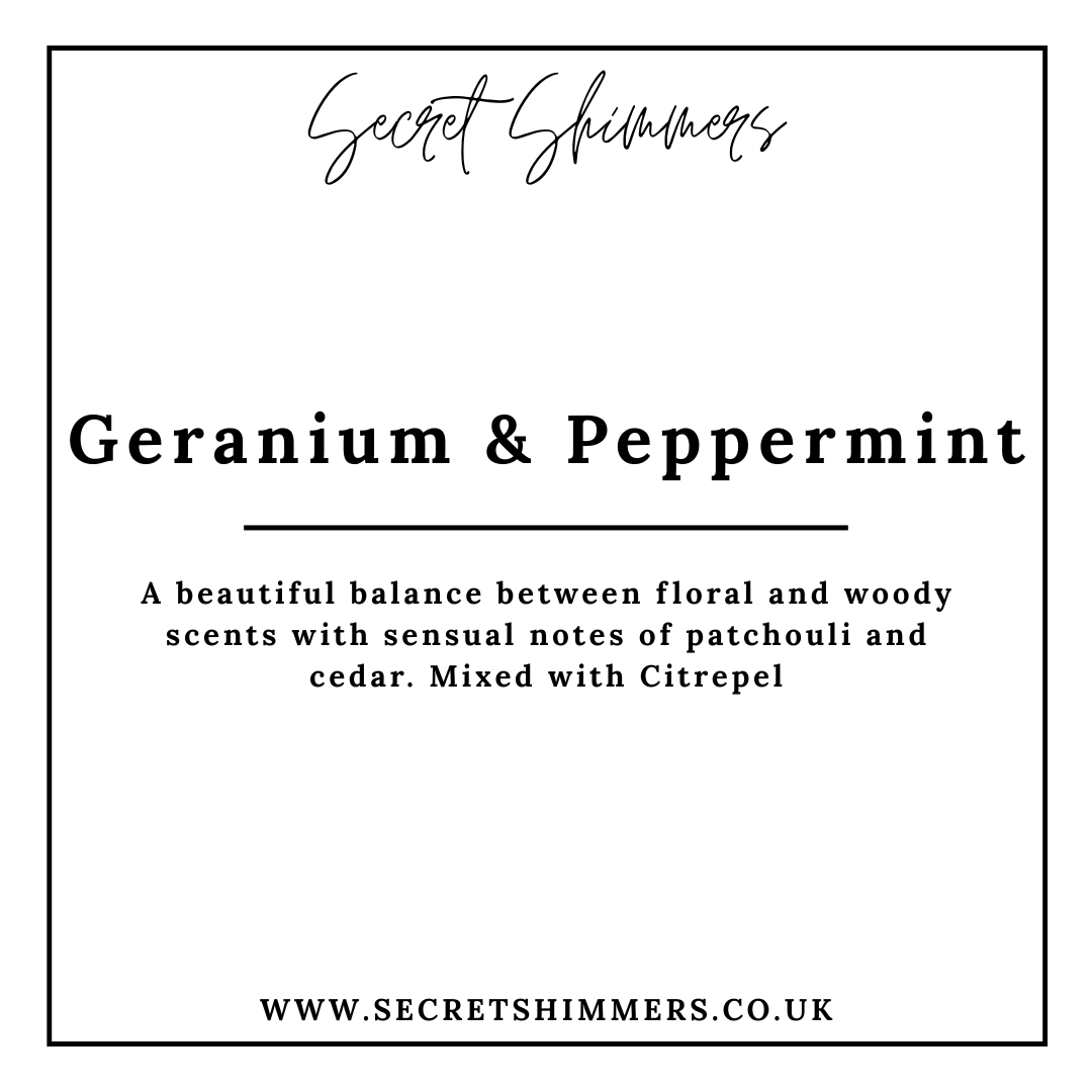 Geranium & Peppermint Candles with Citrepel for indoor and outdoor living