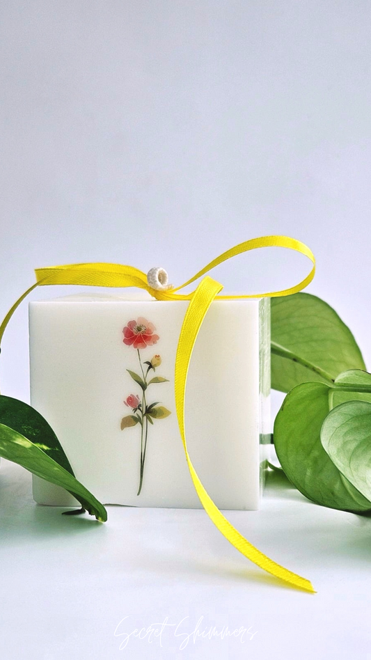 Solaris Bloom Cube Candle | Printed Cubed Pillar Candles