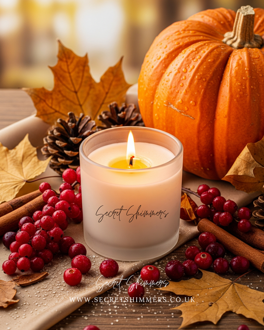 Cranberry Pumpkin Spice Candle UK | Cosy Autumn Scented Candle